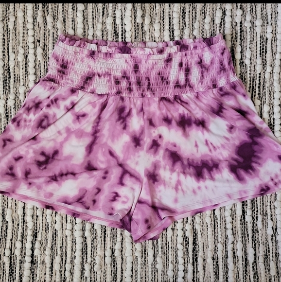 BCBGeneration Pants - BCBG Tie Dye Smocked Waist Shorts